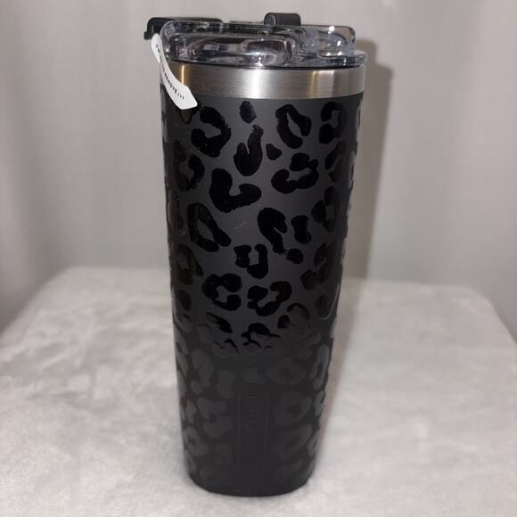 BRUMATE Highball 12oz Tumbler ONYX LEOPARD Insulated Cup w Lid HOT COLD NWOT - Picture 1 of 7